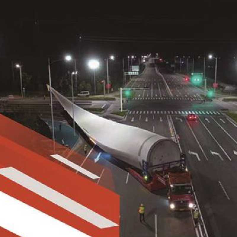 wind turbine blade transport vehicle